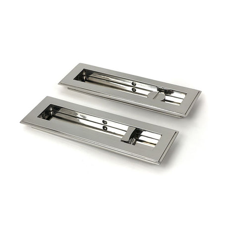High quality images of the From The Anvil - Polished Marine SS (316) 175mm Art Deco Rectangular Pull - Privacy Set | Sku. Anvil-52497 | available to order from Trade Door Handles, quick delivery at discounted prices.