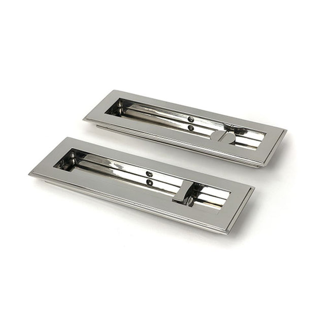High quality images of the From The Anvil - Polished Marine SS (316) 175mm Art Deco Rectangular Pull - Privacy Set | Sku. Anvil-52497 | available to order from Trade Door Handles, quick delivery at discounted prices.