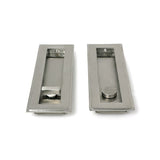 High quality images of the From The Anvil - Satin Marine SS (316) 175mm Art Deco Rectangular Pull - Privacy Set | Sku. Anvil-52498 | available to order from Trade Door Handles, quick delivery at discounted prices.