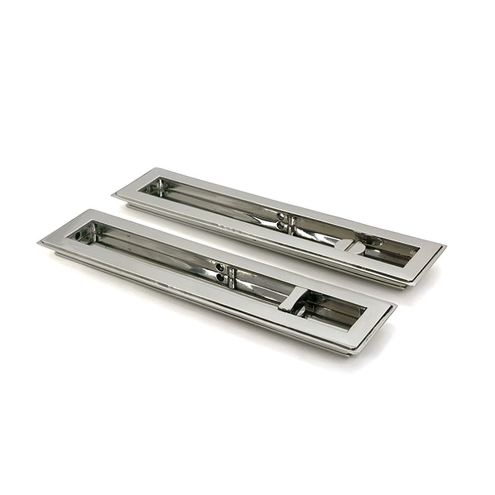 High quality images of the From The Anvil - Polished Marine SS (316) 250mm Art Deco Rectangular Pull -Privacy Set | Sku. Anvil-52499 | available to order from Trade Door Handles, quick delivery at discounted prices.
