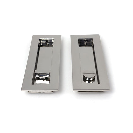 High quality images of the From The Anvil - Polished Marine SS (316) 175mm Plain Rectangular Pull - Privacy Set | Sku. Anvil-52501 | available to order from Trade Door Handles, quick delivery at discounted prices.