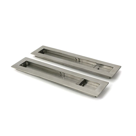 High quality images of the From The Anvil - Satin Marine SS (316) 250mm Plain Rectangular Pull - Privacy Set | Sku. Anvil-52504 | available to order from Trade Door Handles, quick delivery at discounted prices.