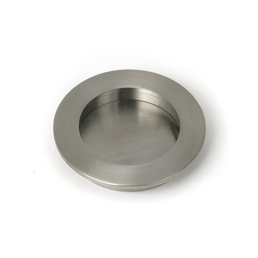 High quality images of the From The Anvil - Satin Marine SS (316) 75mm Plain Round Pull | Sku. Anvil-52512 | available to order from Trade Door Handles, quick delivery at discounted prices.