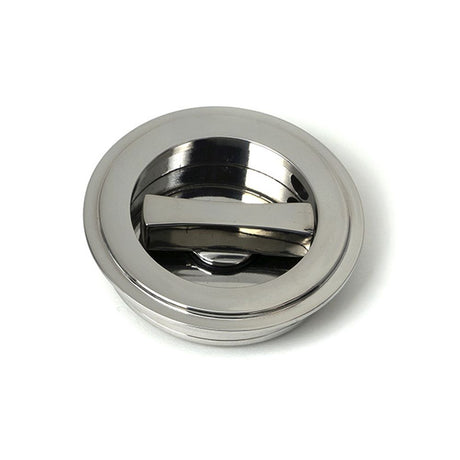 High quality images of the From The Anvil - Polished Marine SS (316) 60mm Art Deco Round Pull - Privacy Set | Sku. Anvil-52513 | available to order from Trade Door Handles, quick delivery at discounted prices.