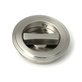 High quality images of the From The Anvil - Satin Marine SS (316) 60mm Art Deco Round Pull - Privacy Set | Sku. Anvil-52514 | available to order from Trade Door Handles, quick delivery at discounted prices.
