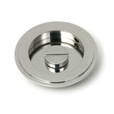 High quality images of the From The Anvil - Polished Marine SS (316) 75mm Art Deco Round Pull - Privacy Set | Sku. Anvil-52515 | available to order from Trade Door Handles, quick delivery at discounted prices.