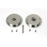 High quality images of the From The Anvil - Polished Marine SS (316) 75mm Art Deco Round Pull - Privacy Set | Sku. Anvil-52515 | available to order from Trade Door Handles, quick delivery at discounted prices.