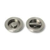 High quality images of the From The Anvil - Satin Marine SS (316) 75mm Art Deco Round Pull - Privacy Set | Sku. Anvil-52516 | available to order from Trade Door Handles, quick delivery at discounted prices.