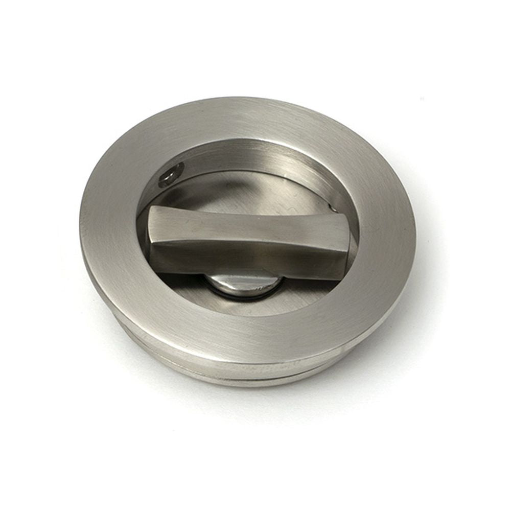 High quality images of the From The Anvil - Satin Marine SS (316) 60mm Plain Round Pull - Privacy Set | Sku. Anvil-52518 | available to order from Trade Door Handles, quick delivery at discounted prices.