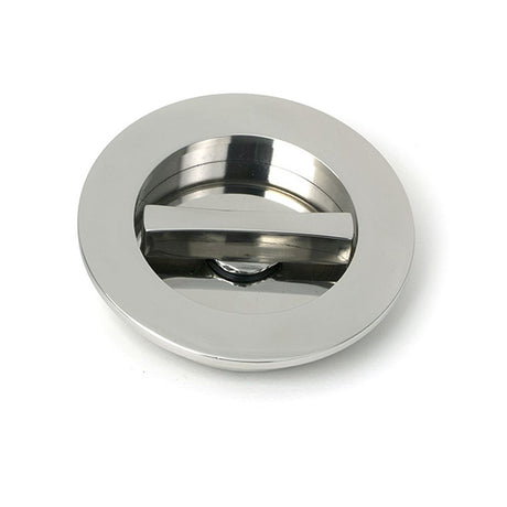High quality images of the From The Anvil - Polished Marine SS (316) 75mm Plain Round Pull - Privacy Set | Sku. Anvil-52519 | available to order from Trade Door Handles, quick delivery at discounted prices.