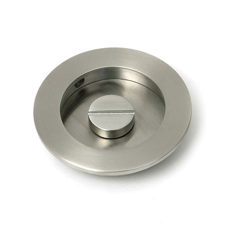 High quality images of the From The Anvil - Satin Marine SS (316) 75mm Plain Round Pull - Privacy Set | Sku. Anvil-52520 | available to order from Trade Door Handles, quick delivery at discounted prices.