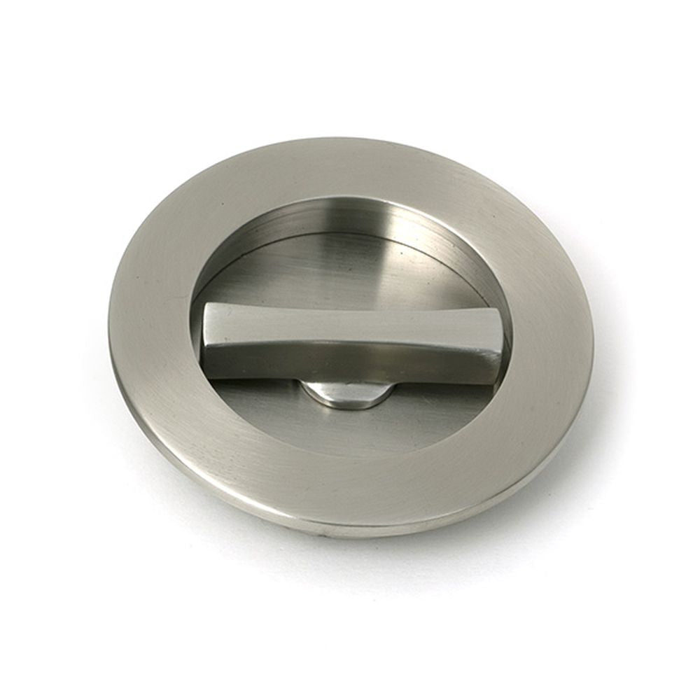 High quality images of the From The Anvil - Satin Marine SS (316) 75mm Plain Round Pull - Privacy Set | Sku. Anvil-52520 | available to order from Trade Door Handles, quick delivery at discounted prices.