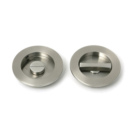 High quality images of the From The Anvil - Satin Marine SS (316) 75mm Plain Round Pull - Privacy Set | Sku. Anvil-52520 | available to order from Trade Door Handles, quick delivery at discounted prices.