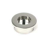 High quality images of the From The Anvil - Polished Marine SS (316) 34mm Round Finger Edge Pull | Sku. Anvil-52521 | available to order from Trade Door Handles, quick delivery at discounted prices.