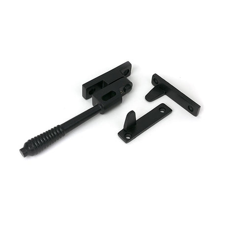 High quality images of the From The Anvil - Matt Black Night-Vent Locking Reeded Fastener | Sku. Anvil-52525 | available to order from Trade Door Handles, quick delivery at discounted prices.