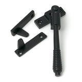 High quality images of the From The Anvil - Matt Black Night-Vent Locking Reeded Fastener | Sku. Anvil-52525 | available to order from Trade Door Handles, quick delivery at discounted prices.