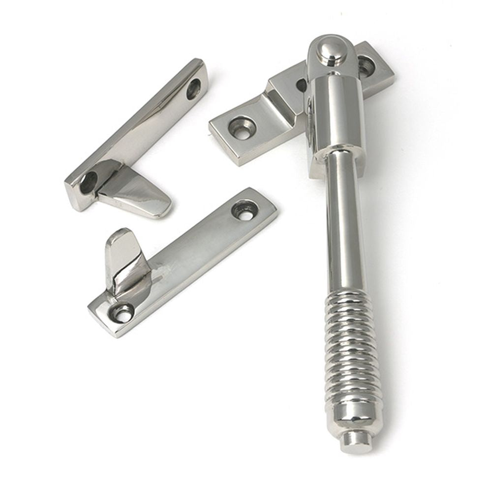 High quality images of the From The Anvil - Polished Marine SS (316) Night-Vent Locking Reeded Fastener | Sku. Anvil-52527 | available to order from Trade Door Handles, quick delivery at discounted prices.
