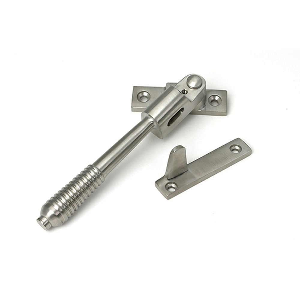 High quality images of the From The Anvil - Satin Marine SS (316) Night-Vent Locking Reeded Fastener | Sku. Anvil-52528 | available to order from Trade Door Handles, quick delivery at discounted prices.