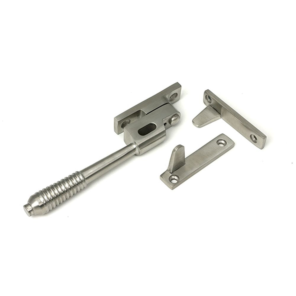 High quality images of the From The Anvil - Satin Marine SS (316) Night-Vent Locking Reeded Fastener | Sku. Anvil-52528 | available to order from Trade Door Handles, quick delivery at discounted prices.