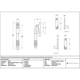 High quality images of the From The Anvil - Satin Marine SS (316) Night-Vent Locking Reeded Fastener | Sku. Anvil-52528 | available to order from Trade Door Handles, quick delivery at discounted prices.
