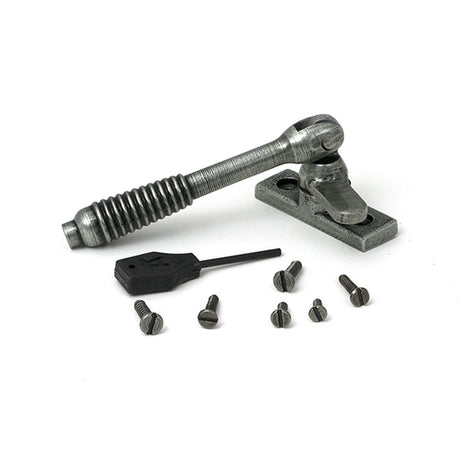 High quality images of the From The Anvil - Pewter Locking Reeded Fastener | Sku. Anvil-52530 | available to order from Trade Door Handles, quick delivery at discounted prices.