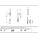 High quality images of the From The Anvil - Pewter Locking Reeded Fastener | Sku. Anvil-52530 | available to order from Trade Door Handles, quick delivery at discounted prices.