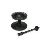 High quality images of the From The Anvil - Matt Black Art Deco Centre Door Knob | Sku. Anvil-52533 | available to order from Trade Door Handles, quick delivery at discounted prices.