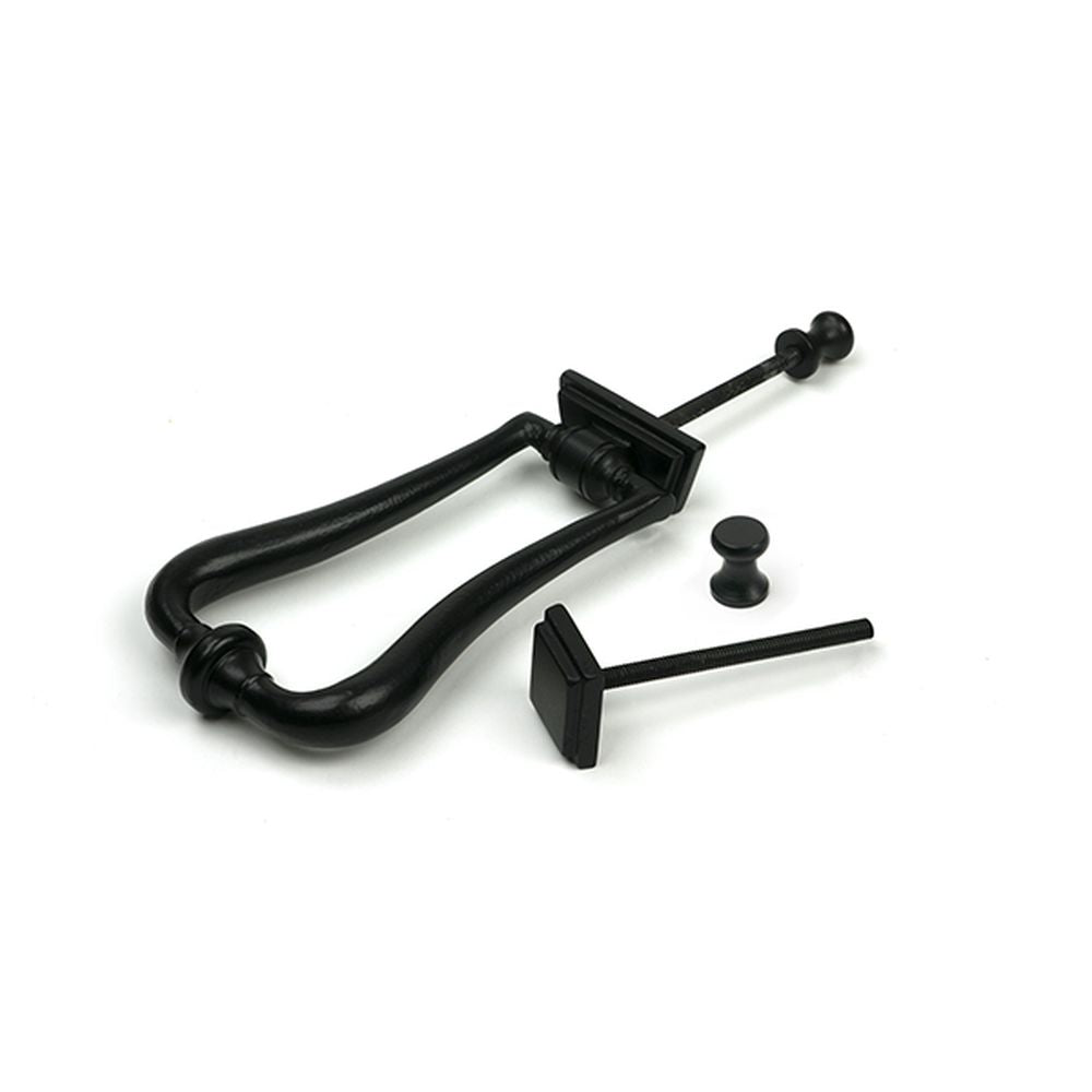 High quality images of the From The Anvil - Matt Black Slimline Art Deco Door Knocker | Sku. Anvil-52535 | available to order from Trade Door Handles, quick delivery at discounted prices.