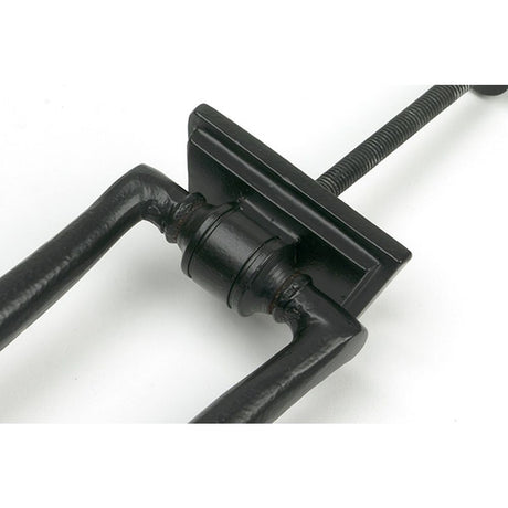 High quality images of the From The Anvil - Matt Black Slimline Art Deco Door Knocker | Sku. Anvil-52535 | available to order from Trade Door Handles, quick delivery at discounted prices.
