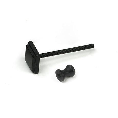 High quality images of the From The Anvil - Matt Black Slimline Art Deco Door Knocker | Sku. Anvil-52535 | available to order from Trade Door Handles, quick delivery at discounted prices.