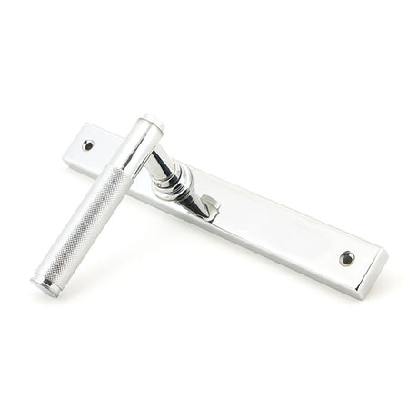 High quality images of the From The Anvil - Polished Chrome Brompton Slimline Lever Espag. Latch Set | Sku. Anvil-52537 | available to order from Trade Door Handles, quick delivery at discounted prices.