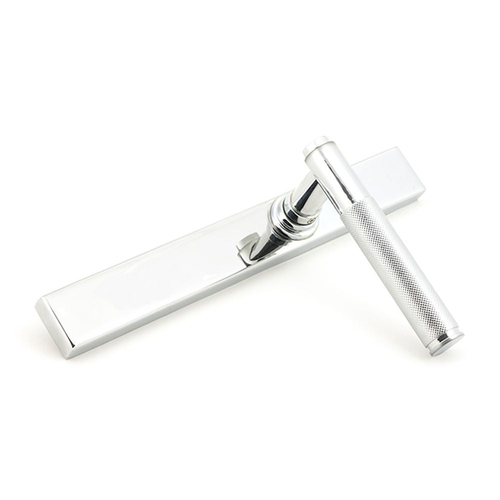 High quality images of the From The Anvil - Polished Chrome Brompton Slimline Lever Espag. Latch Set | Sku. Anvil-52537 | available to order from Trade Door Handles, quick delivery at discounted prices.