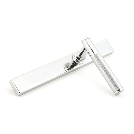 High quality images of the From The Anvil - Polished Chrome Brompton Slimline Lever Espag. Latch Set | Sku. Anvil-52537 | available to order from Trade Door Handles, quick delivery at discounted prices.