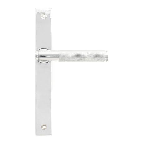 High quality images of the From The Anvil - Polished Chrome Brompton Slimline Lever Espag. Latch Set | Sku. Anvil-52537 | available to order from Trade Door Handles, quick delivery at discounted prices.