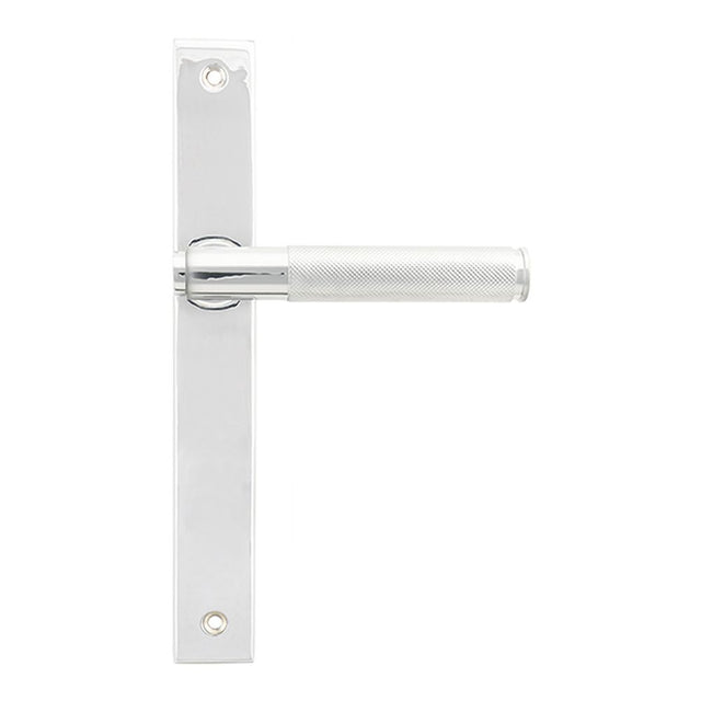 High quality images of the From The Anvil - Polished Chrome Brompton Slimline Lever Espag. Latch Set | Sku. Anvil-52537 | available to order from Trade Door Handles, quick delivery at discounted prices.