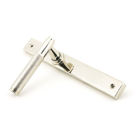 High quality images of the From The Anvil - Polished Nickel Brompton Slimline Lever Espag. Latch Set | Sku. Anvil-52538 | available to order from Trade Door Handles, quick delivery at discounted prices.