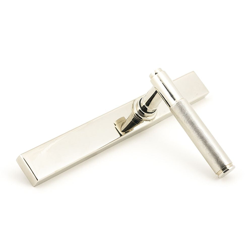 High quality images of the From The Anvil - Polished Nickel Brompton Slimline Lever Espag. Latch Set | Sku. Anvil-52538 | available to order from Trade Door Handles, quick delivery at discounted prices.
