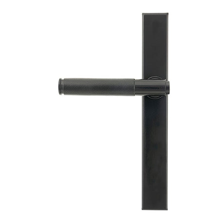 High quality images of the From The Anvil - Black Brompton Slimline Lever Espag. Latch Set | Sku. Anvil-52539 | available to order from Trade Door Handles, quick delivery at discounted prices.