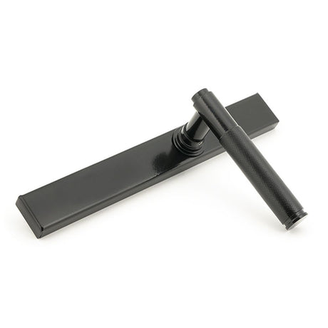 High quality images of the From The Anvil - Black Brompton Slimline Lever Espag. Latch Set | Sku. Anvil-52539 | available to order from Trade Door Handles, quick delivery at discounted prices.