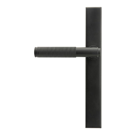 High quality images of the From The Anvil - Matt Black Brompton Slimline Lever Espag. Latch Set | Sku. Anvil-52540 | available to order from Trade Door Handles, quick delivery at discounted prices.
