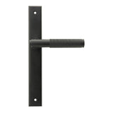 High quality images of the From The Anvil - Matt Black Brompton Slimline Lever Espag. Latch Set | Sku. Anvil-52540 | available to order from Trade Door Handles, quick delivery at discounted prices.