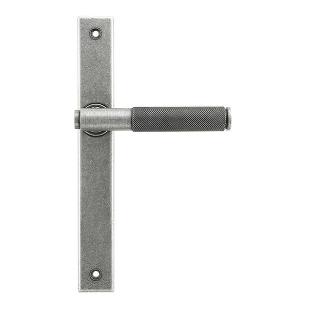 High quality images of the From The Anvil - Pewter Brompton Slimline Lever Espag. Latch Set | Sku. Anvil-52541 | available to order from Trade Door Handles, quick delivery at discounted prices.