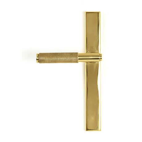 High quality images of the From The Anvil - Polished Brass Brompton Slimline Lever Espag. Latch Set | Sku. Anvil-52542 | available to order from Trade Door Handles, quick delivery at discounted prices.