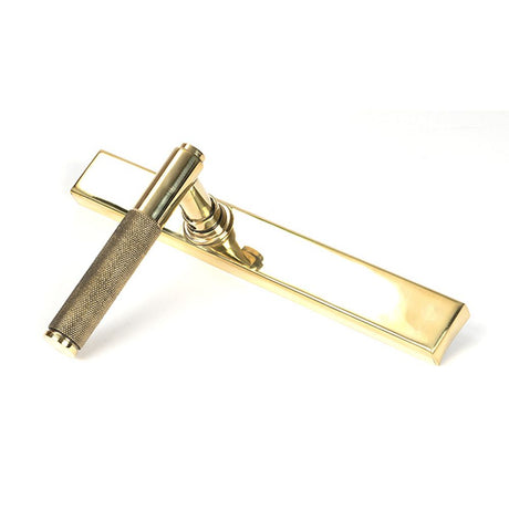 High quality images of the From The Anvil - Polished Brass Brompton Slimline Lever Espag. Latch Set | Sku. Anvil-52542 | available to order from Trade Door Handles, quick delivery at discounted prices.