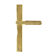 High quality images of the From The Anvil - Polished Brass Brompton Slimline Lever Espag. Latch Set | Sku. Anvil-52542 | available to order from Trade Door Handles, quick delivery at discounted prices.