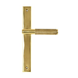 High quality images of the From The Anvil - Polished Brass Brompton Slimline Lever Espag. Latch Set | Sku. Anvil-52542 | available to order from Trade Door Handles, quick delivery at discounted prices.
