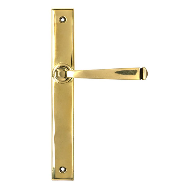 High quality images of the From The Anvil - Polished Brass Avon Slimline Lever Espag. Latch Set | Sku. Anvil-52543 | available to order from Trade Door Handles, quick delivery at discounted prices.