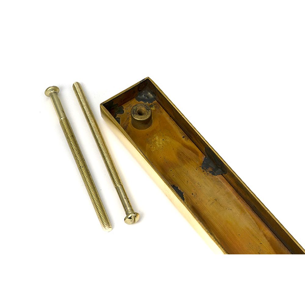 High quality images of the From The Anvil - Polished Brass Slimline External Blank Plate (Each) | Sku. Anvil-52572 | available to order from Trade Door Handles, quick delivery at discounted prices.