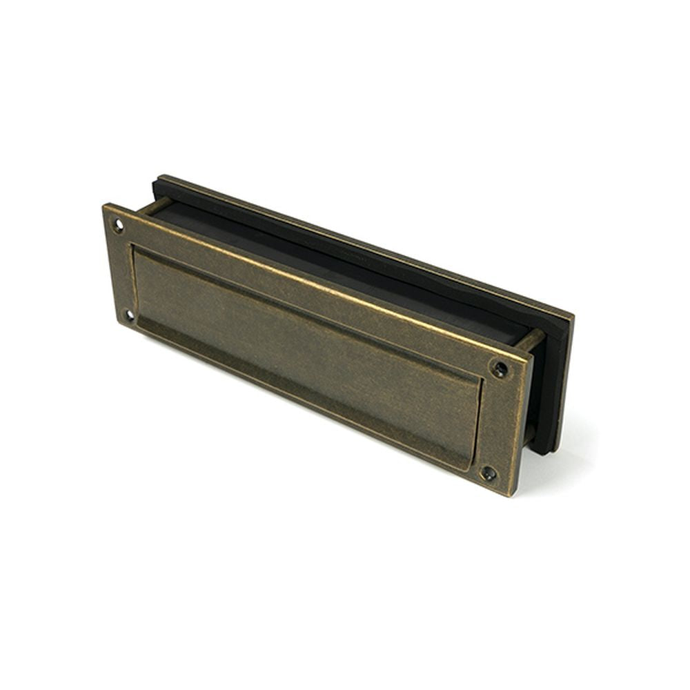 High quality images of the From The Anvil - Burnished Brass Traditional Letterbox | Sku. Anvil-52604 | available to order from Trade Door Handles, quick delivery at discounted prices.