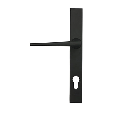 High quality images of the From The Anvil - Matt Black Eaton Slimline Lever Espag. Lock Set | Sku. Anvil-52606 | available to order from Trade Door Handles, quick delivery at discounted prices.